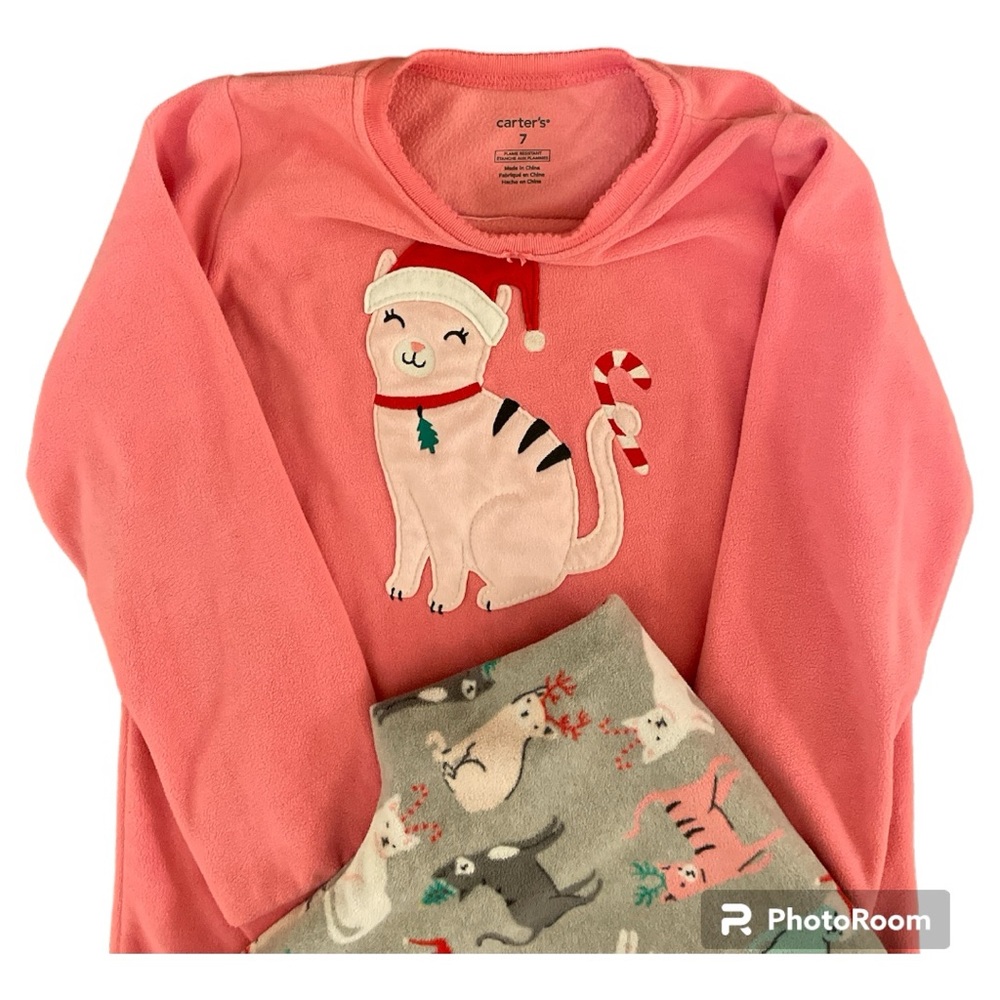 Cater’s Fleece Kitty Pajama Set Size 7